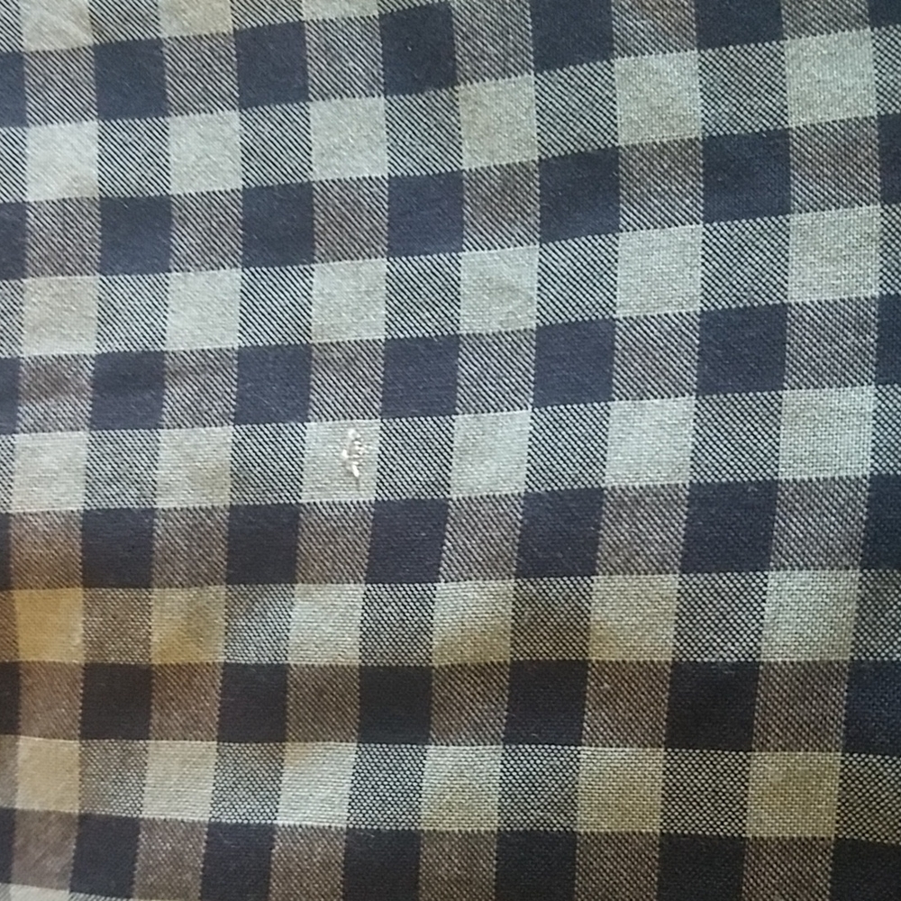 Blue ombre plaid button down - Picture 8 of 10